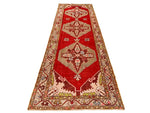 4x11 Red and Green Turkish Tribal Runner