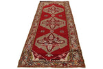 4x11 Red and Green Turkish Tribal Runner
