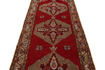 4x11 Red and Green Turkish Tribal Runner