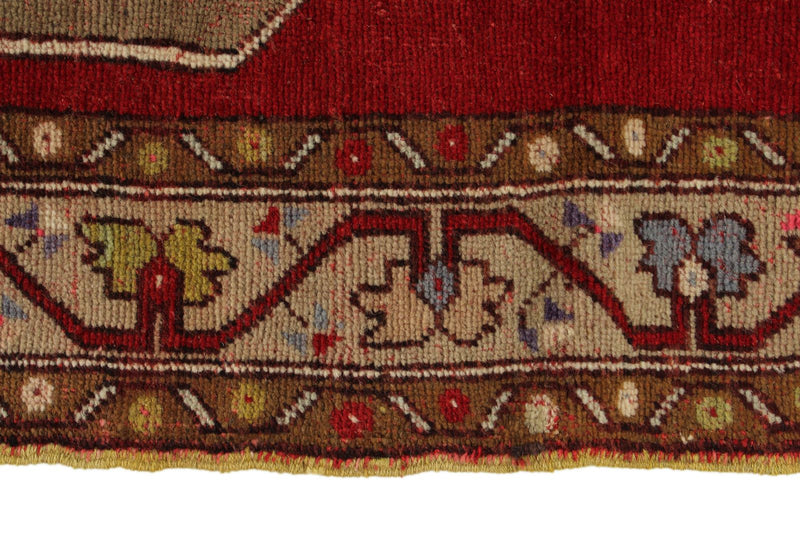 4x11 Red and Green Turkish Tribal Runner