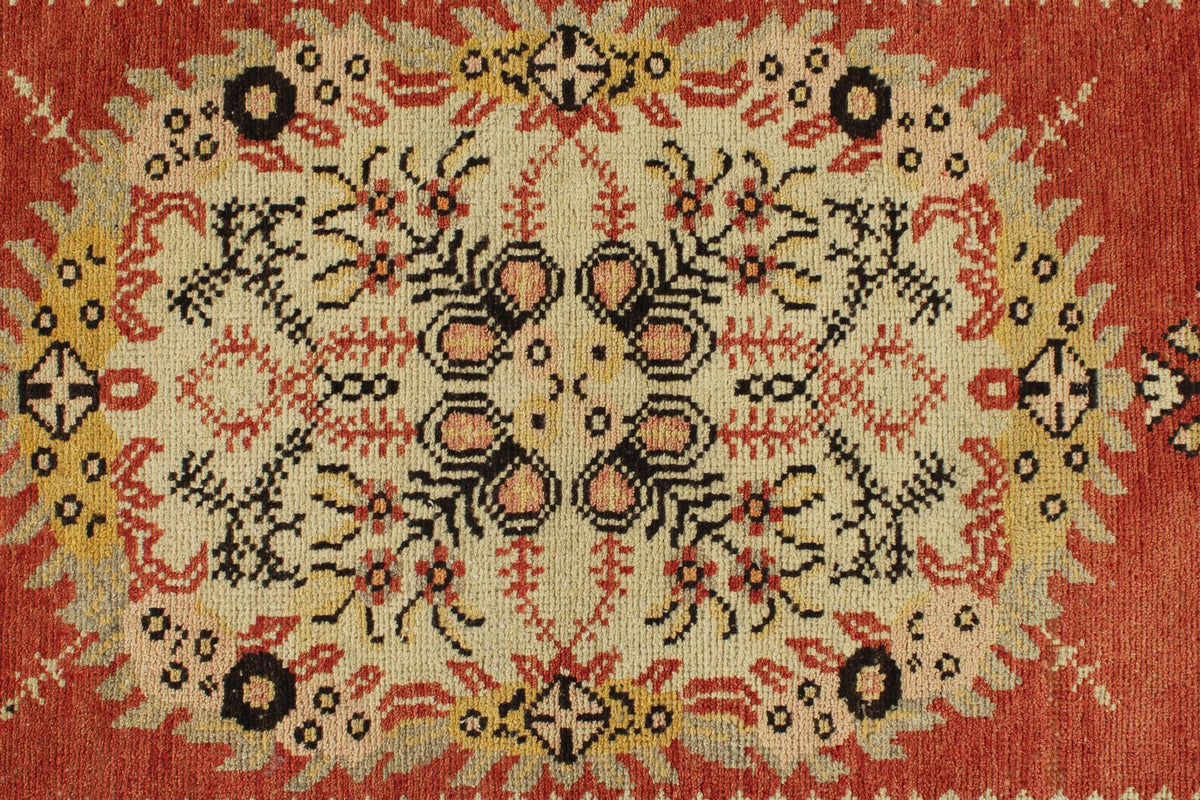 3x13 Red and Gold Turkish Tribal Runner