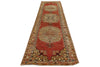 3x13 Red and Gold Turkish Tribal Runner
