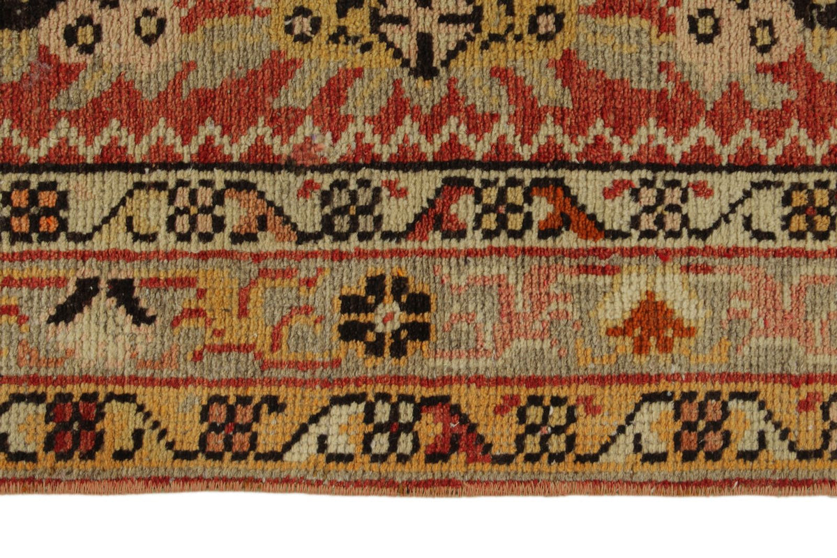 3x13 Red and Gold Turkish Tribal Runner