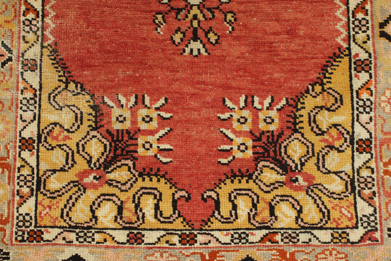 3x13 Red and Gold Turkish Tribal Runner