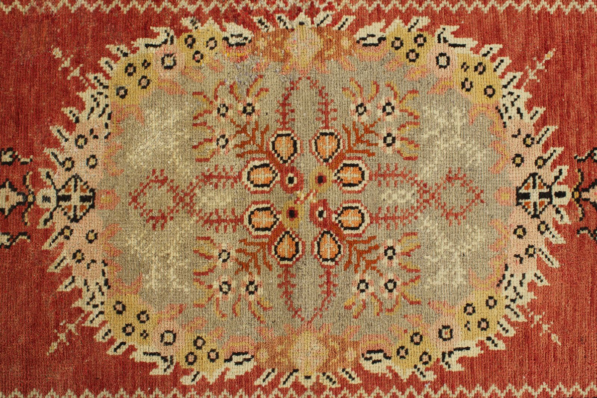 3x13 Red and Gold Turkish Tribal Runner