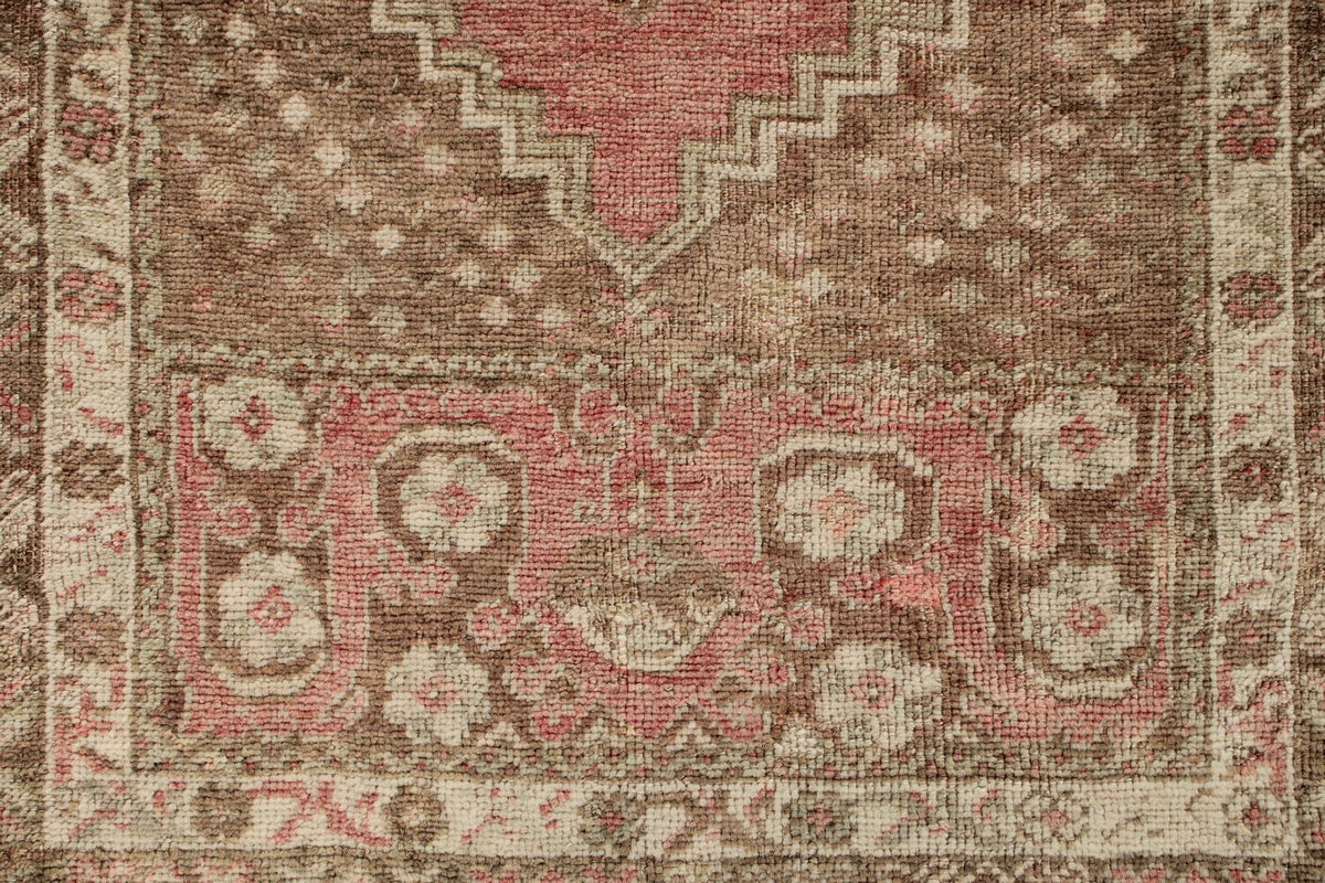 3x8 Red and Beige Turkish Tribal Runner