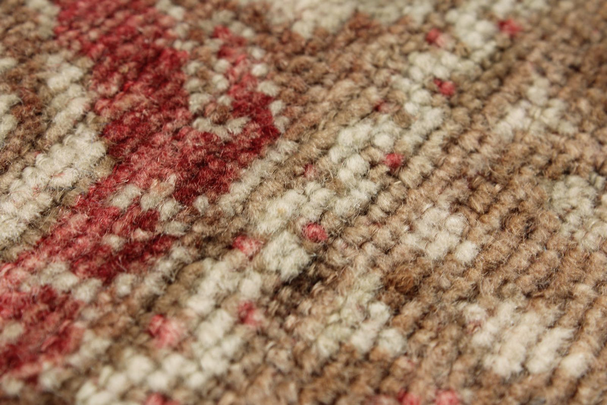 3x8 Red and Beige Turkish Tribal Runner