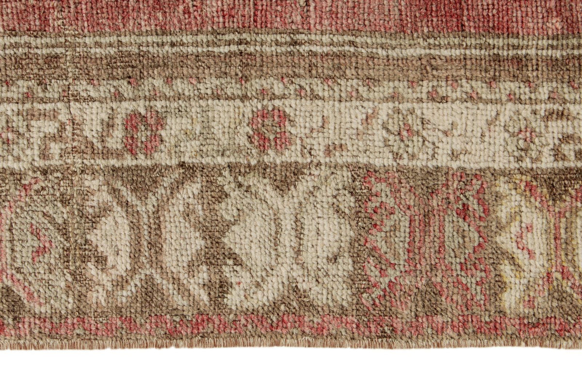 3x8 Red and Beige Turkish Tribal Runner