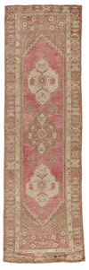 3x8 Red and Brown Turkish Tribal Runner