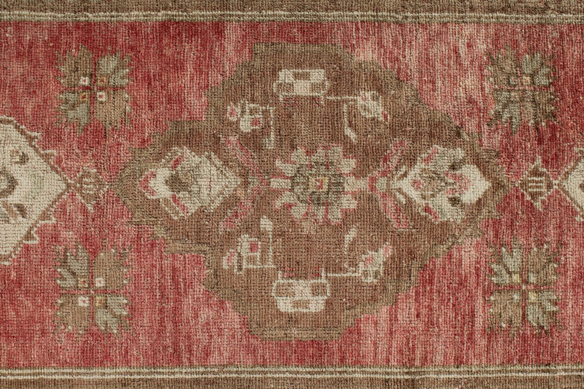 3x8 Red and Brown Turkish Tribal Runner