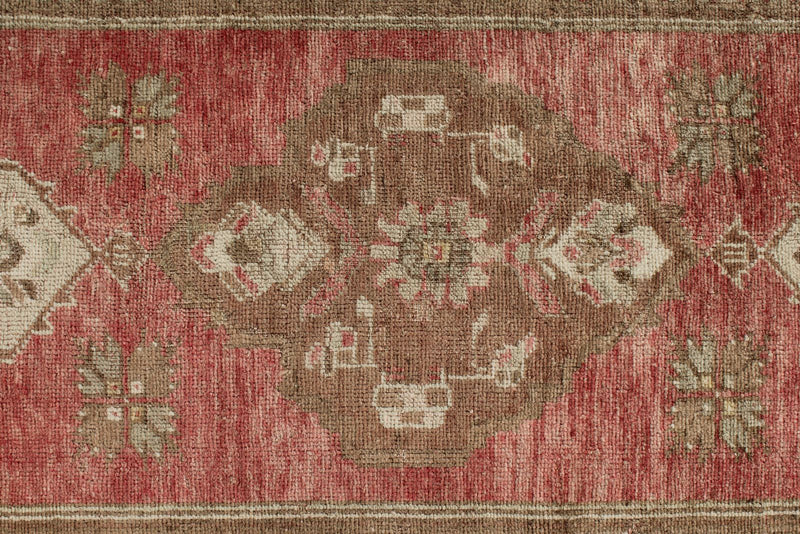 3x8 Red and Brown Turkish Tribal Runner