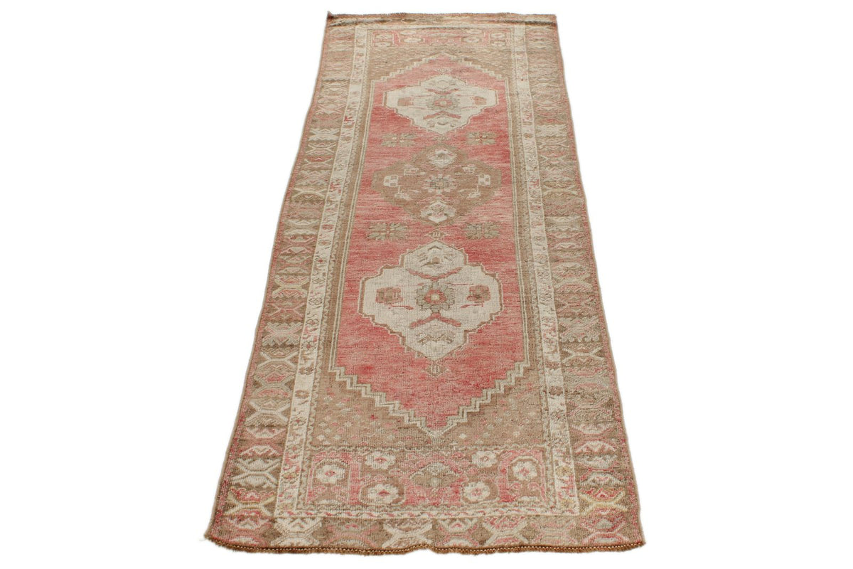 3x8 Red and Brown Turkish Tribal Runner