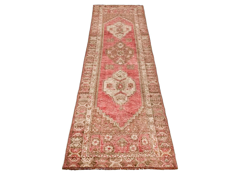 3x8 Red and Brown Turkish Tribal Runner