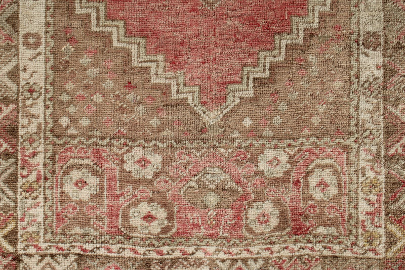 3x8 Red and Brown Turkish Tribal Runner