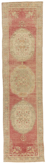 3x12 Red and Green Turkish Tribal Runner