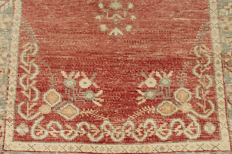 3x12 Red and Green Turkish Tribal Runner