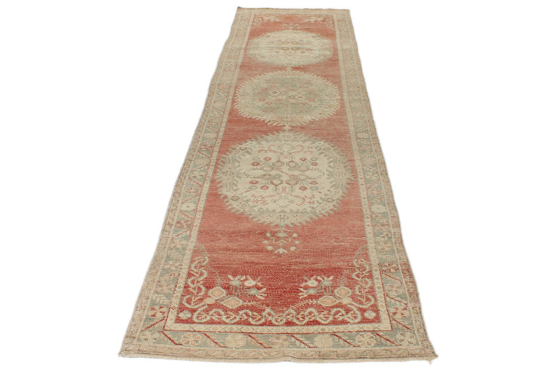 3x12 Red and Green Turkish Tribal Runner