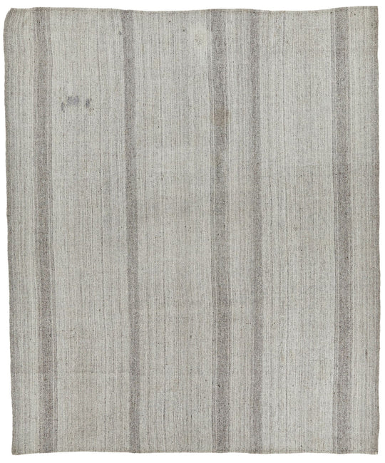 10x12 Gray and Beige Turkish Tribal Rug