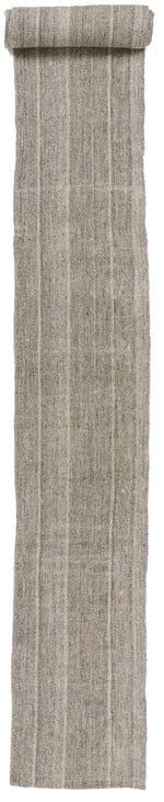 2x37 Gray and Beige Turkish Tribal Runner