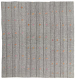 8x8 Gray and Beige Turkish Tribal Rug
