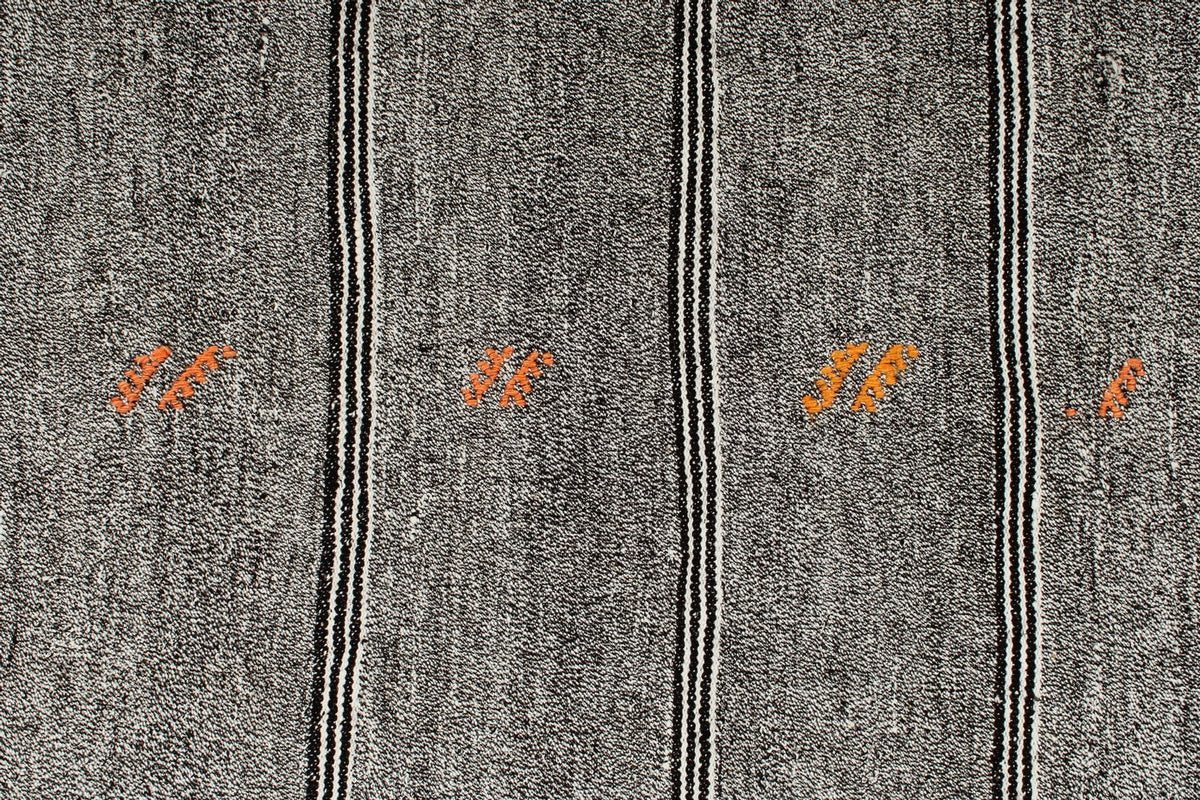 8x8 Gray and Beige Turkish Tribal Rug