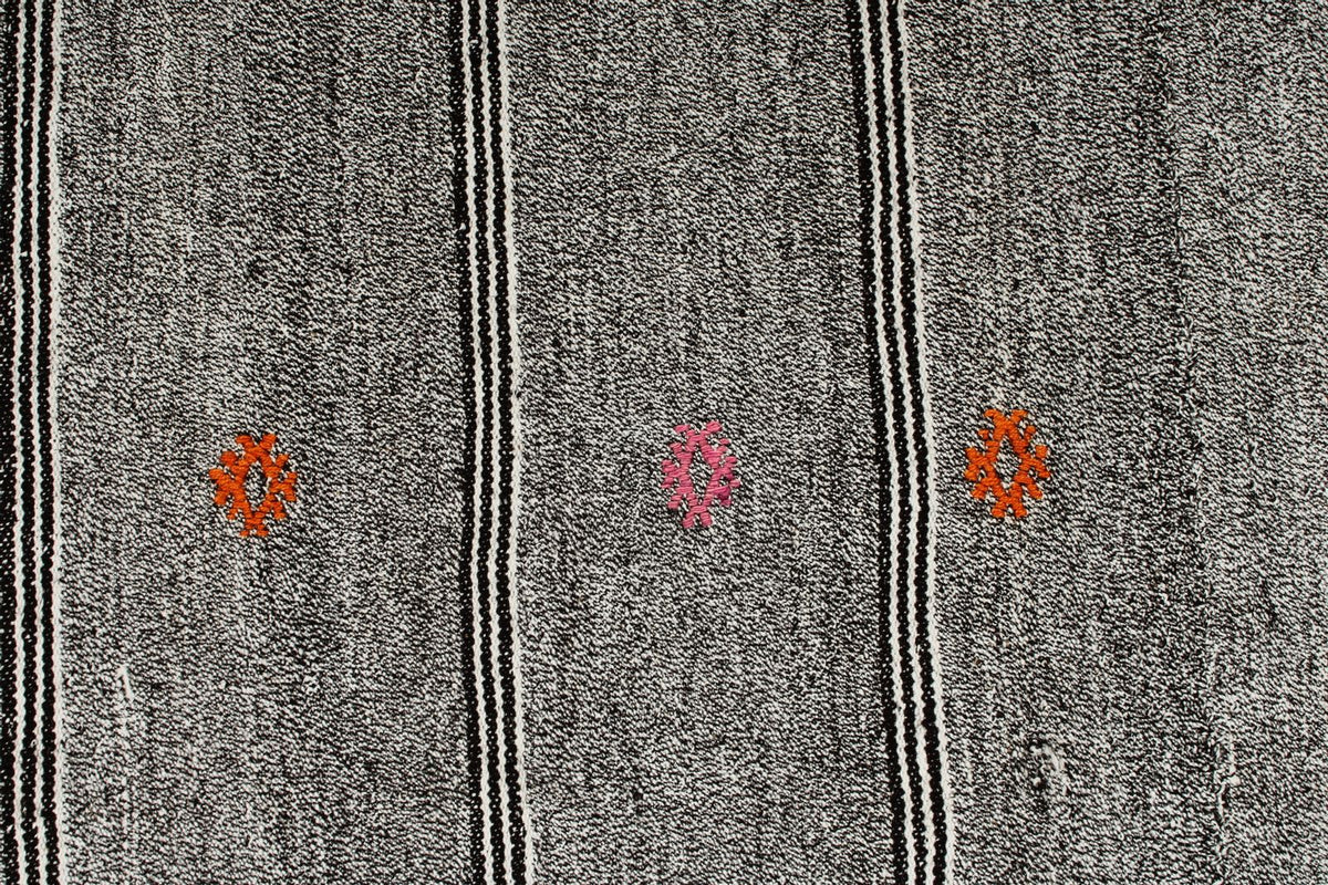8x8 Gray and Beige Turkish Tribal Rug