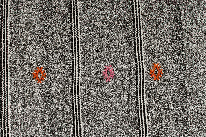 8x8 Gray and Beige Turkish Tribal Rug