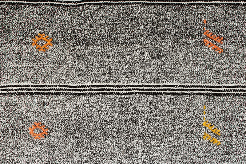 8x8 Gray and Beige Turkish Tribal Rug