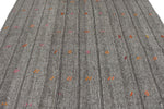 8x8 Gray and Beige Turkish Tribal Rug