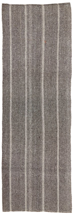 3x10 Brown and Ivory Turkish Tribal Runner