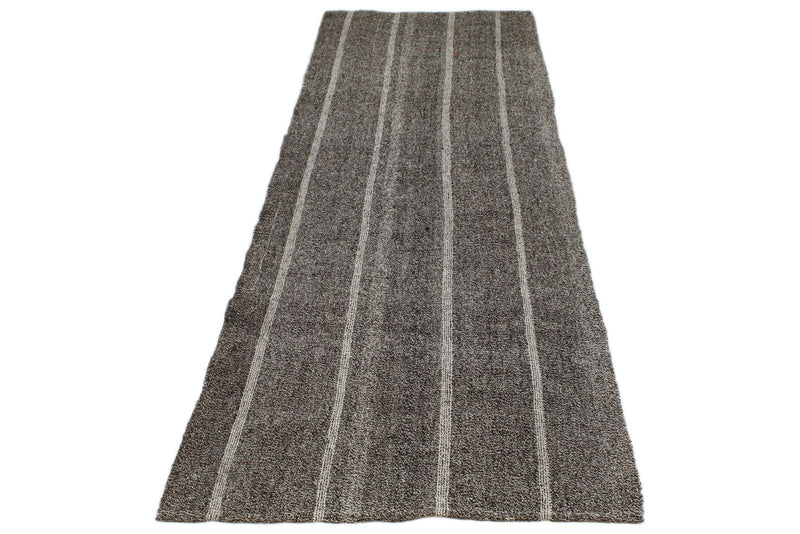 3x10 Brown and Ivory Turkish Tribal Runner