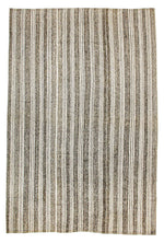 8x11 Beige and Ivory Turkish Tribal Rug