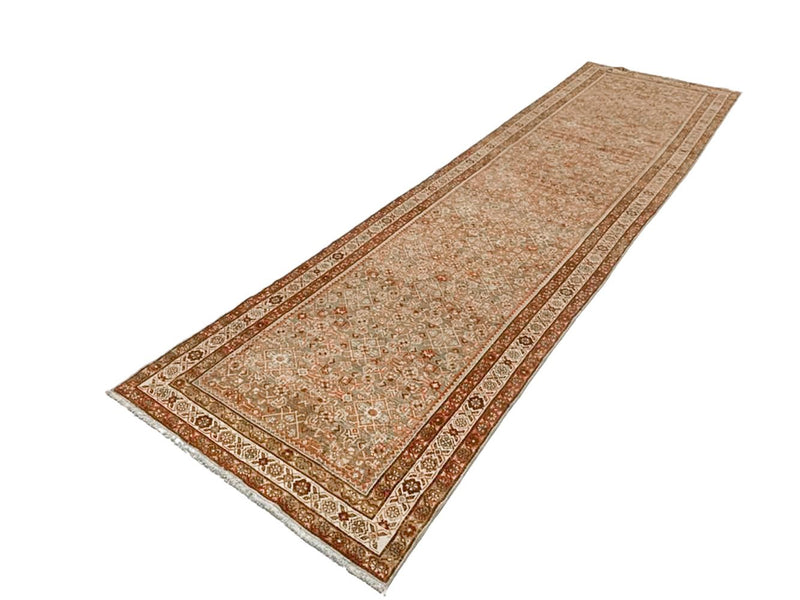 3x13 Ivory and Red Persian Runner