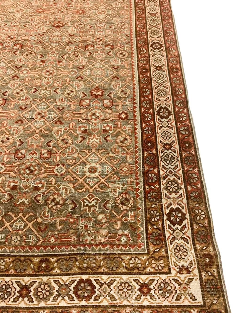 3x13 Ivory and Red Persian Runner