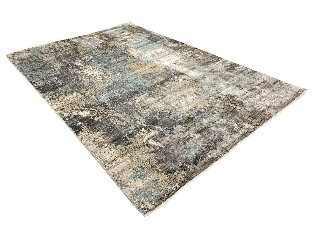 7x10 Gray and Blue Turkish Antep Rug