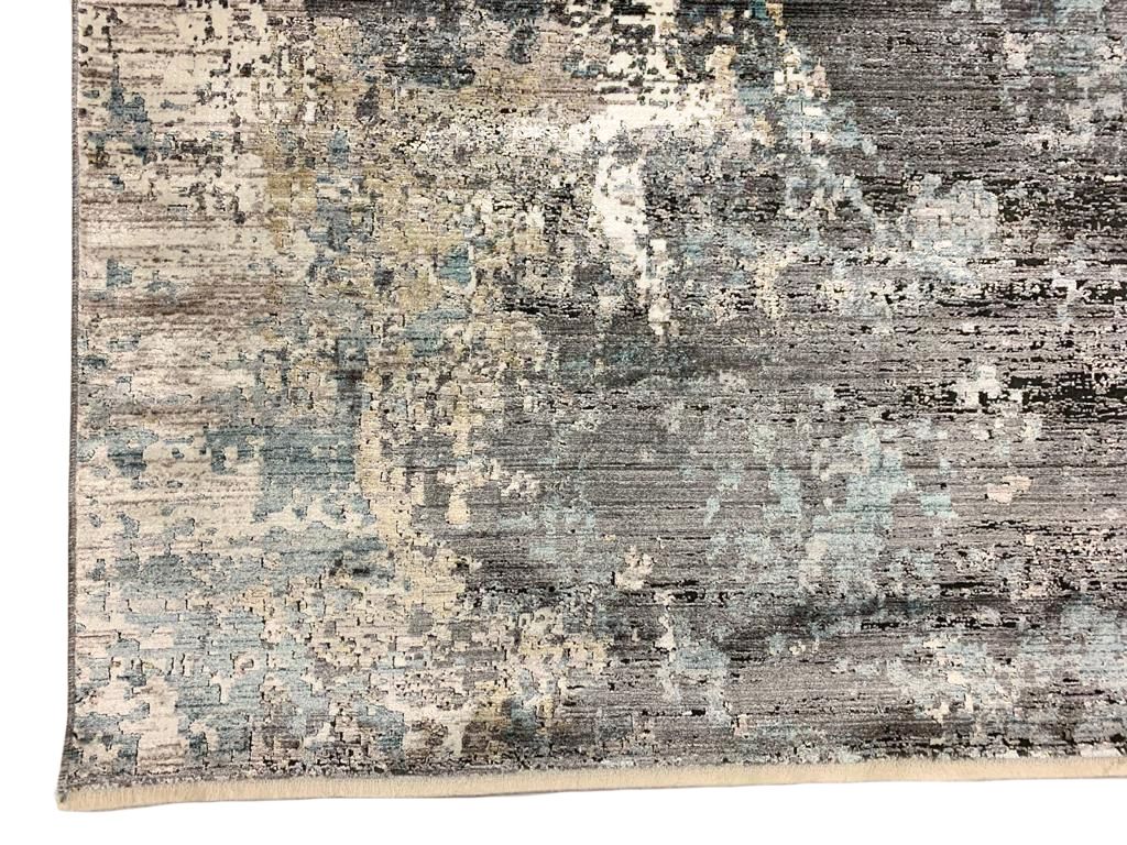 7x10 Gray and Blue Turkish Antep Rug