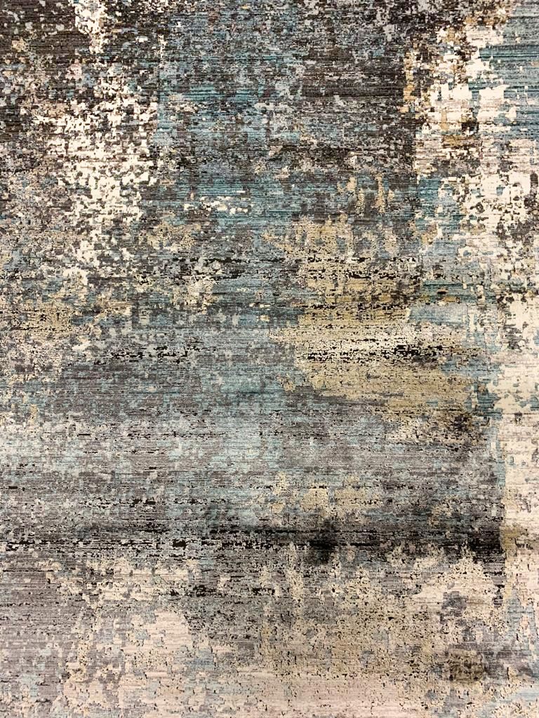 7x10 Gray and Blue Turkish Antep Rug