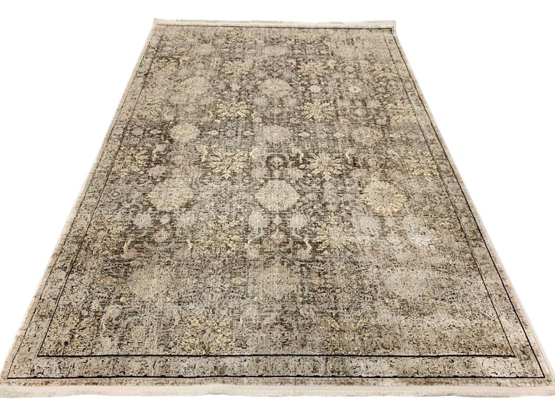 5x8 Beige and Gold Turkish Antep Rug