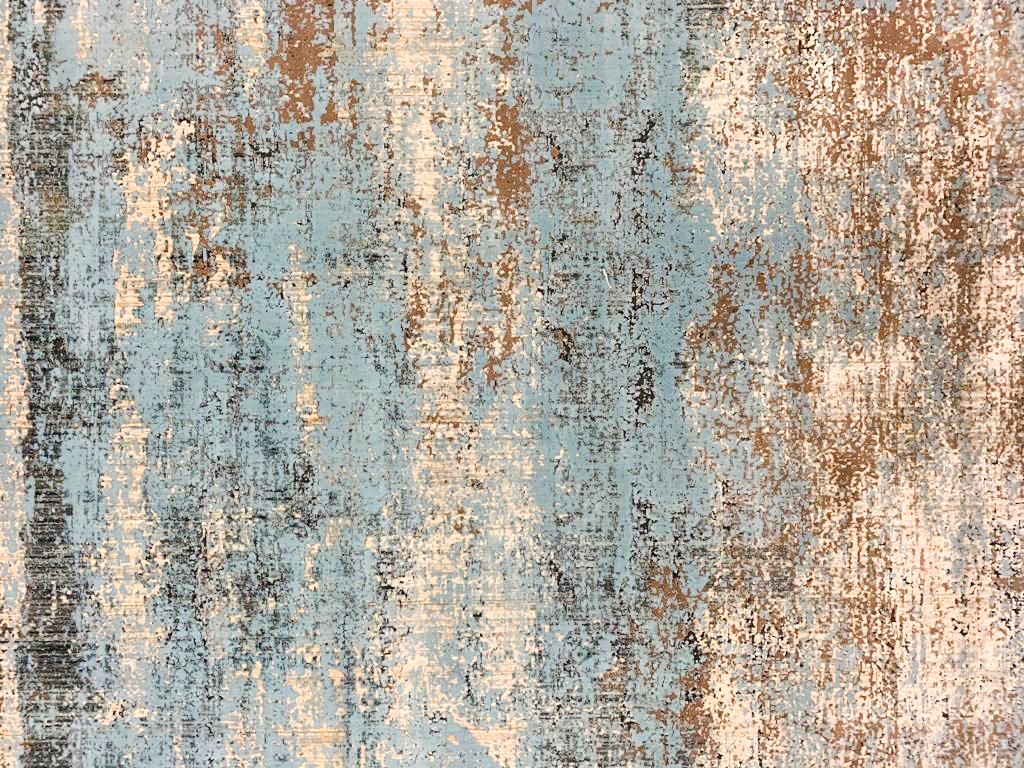 5x8 Blue and Beige Turkish Antep Rug
