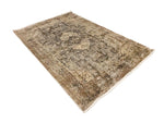 5x8 Beige and Gold Turkish Antep Rug