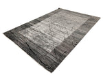 7x10 Black and White Turkish Antep Rug