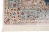 7x10 Blue and Ivory Turkish Antep Rug
