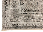 7x10 Gray and White Turkish Antep Rug