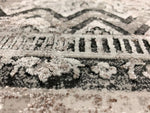 7x10 Gray and White Turkish Antep Rug