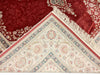 7x10 Red and Ivory Turkish Antep Rug