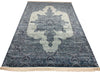 7x10 Navy and Off White Turkish Antep Rug