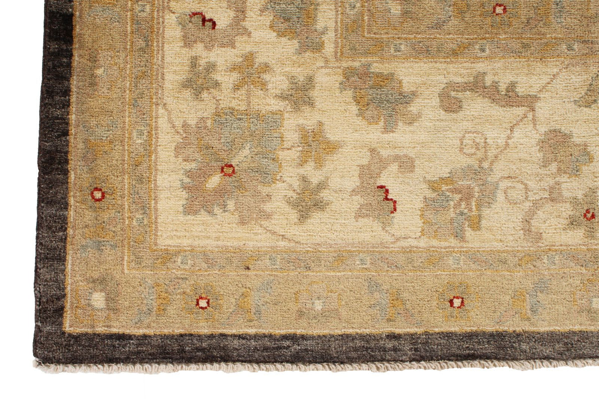 9x12 Gray and Ivory Turkish Oushak Rug