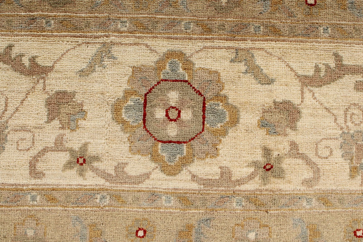 9x12 Gray and Ivory Turkish Oushak Rug
