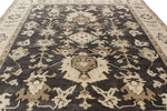 9x12 Gray and Ivory Turkish Oushak Rug