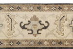 9x12 Gray and Ivory Turkish Oushak Rug